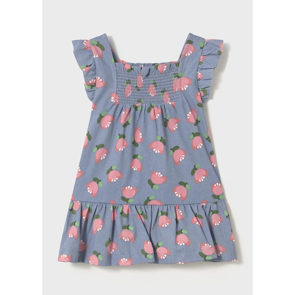 MAYORAL DRESS COTTON PRINTED BLUE 