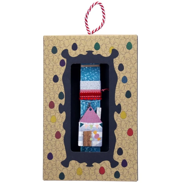 SYNCHRONIA HANDMADE CANDLE 20 cm KEYCHAIN HOUSE - ELECTRIC BLUE