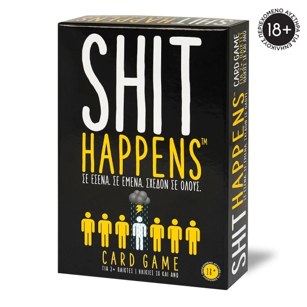AS GAMES BOARD GAME SHIT HAPPENS FOR AGES 18+ AND 2+ PLAYERS
