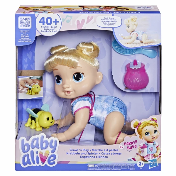 BABY ALIVE ΚΟΥΚΛΑ CRAWL \'N PLAY - HARPER HUGS