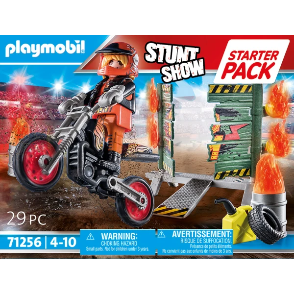 PLAYMOBIL STUNT SHOW STARTER PACK ΑΚΡΟΒΑΤΙΚΑ ΜΕ ΜΗΧΑΝΗ MOTORCROSS