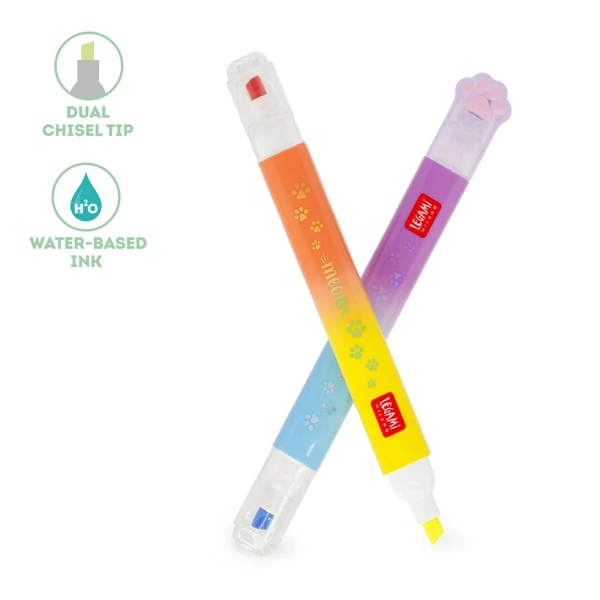 LEGAMI DUAL TIP HIGHLIGHTERS KITTY - 6 COLOURS