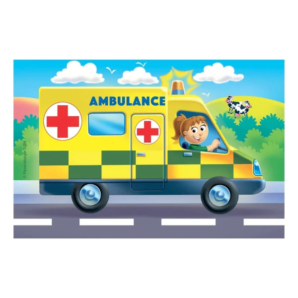 RAVENSBURGER MY FIRST PUZZLES 2-3-4-5 pcs RESCUE VEHICLES