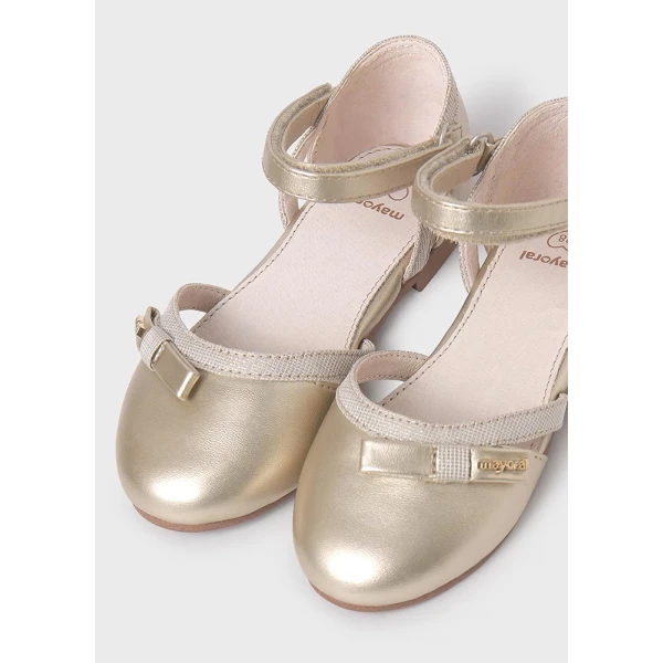 SHOES TOE AND HEELS GOLD