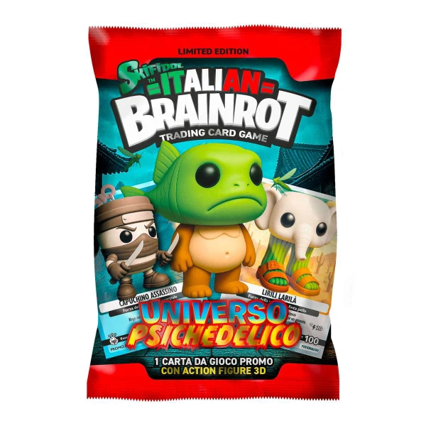 SKIFIDOL ITALIAN BRAINROT SURPRISE FIGURE KEYCHAIN 5,5 cm  PSYCHEDELIC UNIVERSE AND CARD
