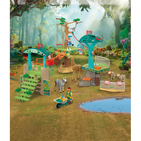 PLAYMOBIL ANIMALS & FRIENDS  ZOO WILDERNESS CLIMBING PARK