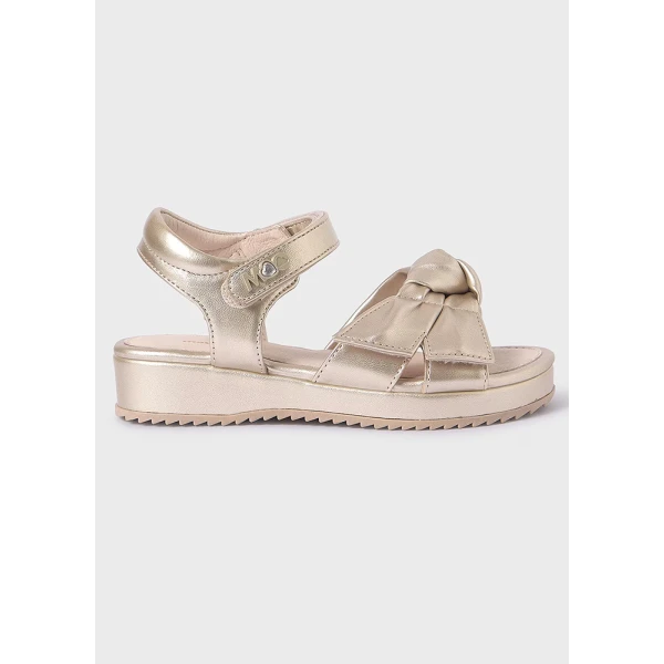 SANDALS PLATFORM METALLIC GOLD