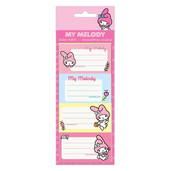 STICKER LABELS 20 pcs 5 SHEETS - MY MELODY