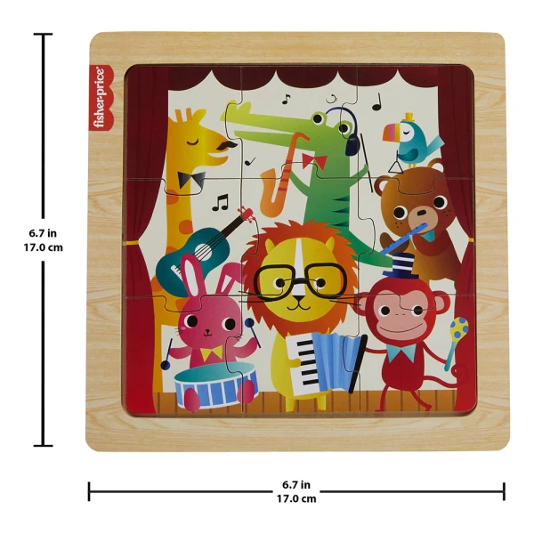 FISHER PRICE ΞΥΛΙΝΟ ΠΑΖΛ 10 τεμ. ΖΩΑ 