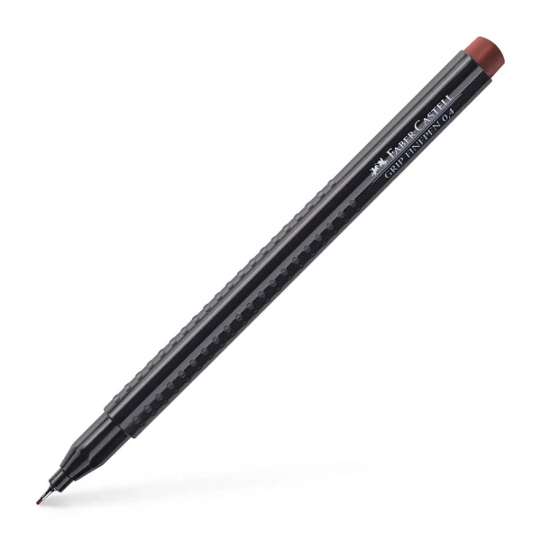 FABER-CASTELL MARKER GRIP FINEPEN 0.4mm BROWN RED