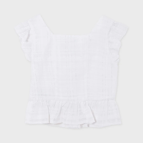 MAYORAL SHIRTWAIST LUREX WHITE