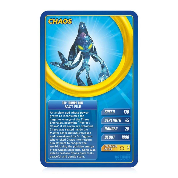 WINNING MOVES CARD GAME TOP TRUMPS SPECIALS - SONIC THE HEDGEHOG - ENGLISH EDITION