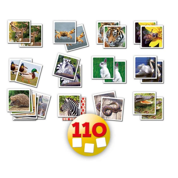 EDUCA IDENTIC NATURA MEMORY GAME ANIMALS 110 CARDS