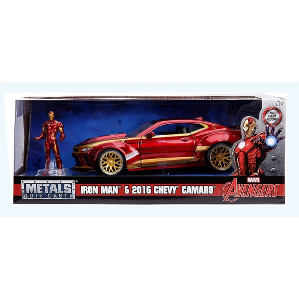 DIE-CAST CAR - MARVEL IRON MAN 2016 CHEVY CAMARO SS 1:24