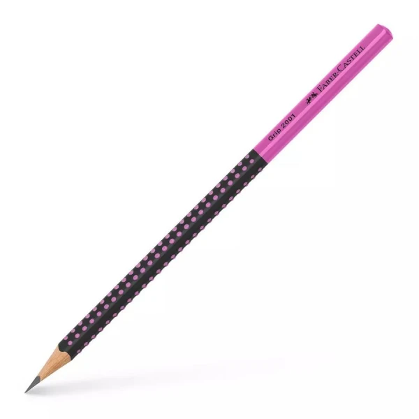 FABER-CASTELL ΜΟΛΥΒΙ GRIP HB ΔΙΧΡΩΜΟ ΜΑΥΡΟ/ΡΟΖ