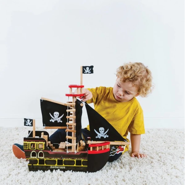 LE TOY VAN WOODEN PIRATE SHIP BARBAROSA