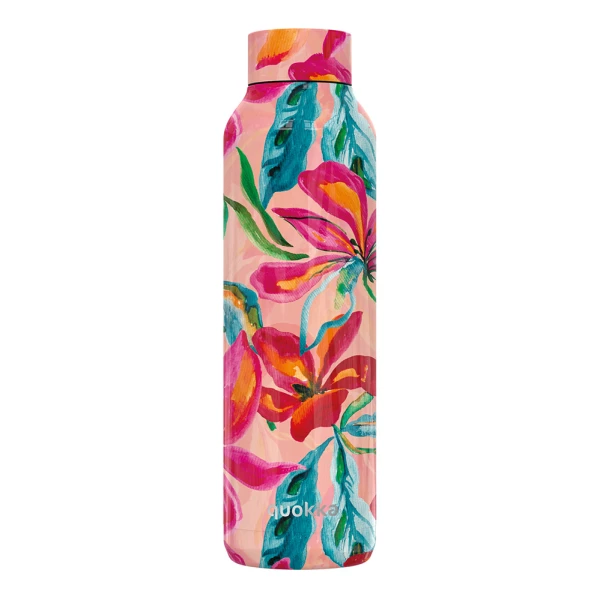 QUOKKA THERMAL STAINLESS STEEL BOTTLE SOLID 630ml - TROPICAL BLOOM