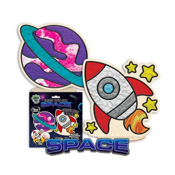 SPLAT PLANET MESS-FREE PAINT KIT WITH CLAY SPACE