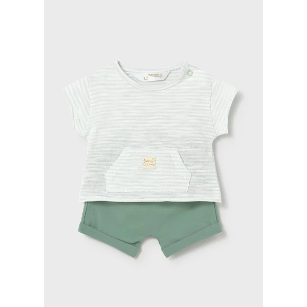 MAYORAL SET COTTON JERSEY 4 PIECES SEAWEED GREEN