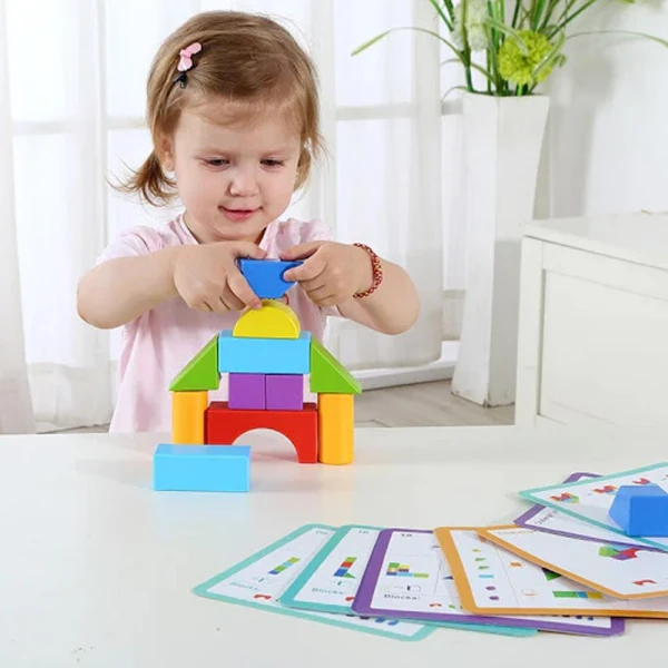 WOODEN LOGIC BLOCK GAME 