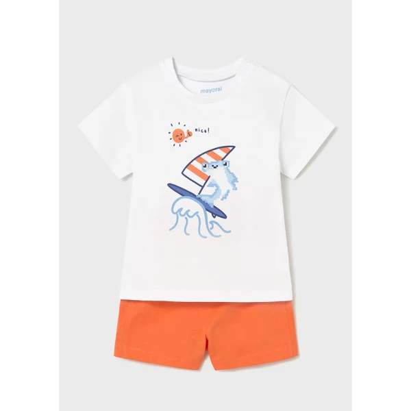 MAYORAL SET COTTON JERSEY 2 PIECES ORANGE 