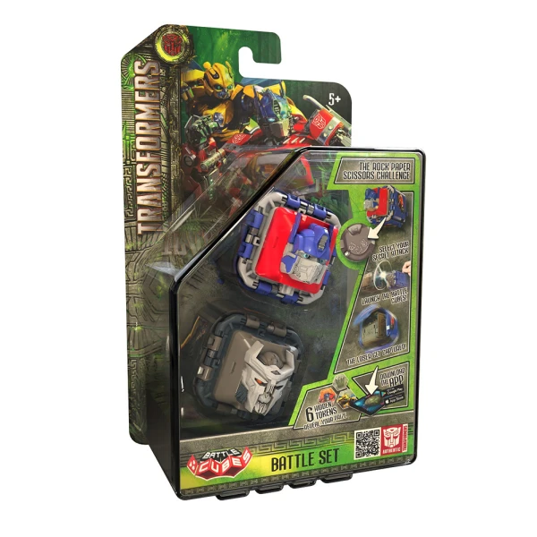 BATTLE CUBES TRANSFORMERS OPTIMUS PRIME VS SCOURGE