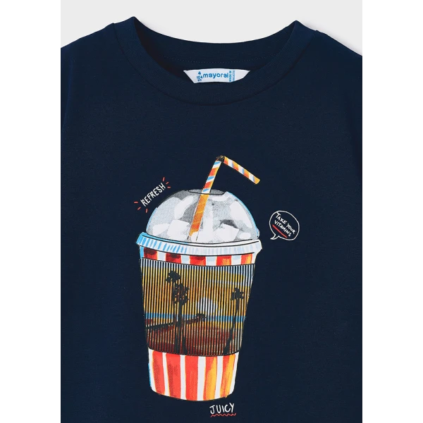 MAYORAL SHORT SLEEVE BLOUSE INTERACTIVE HD NAVY BLUE