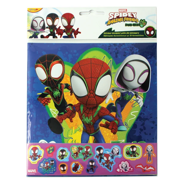 STICKER ALBUM WITH STICKERS SPIDEY AND HIS AMAZING FRIENDS