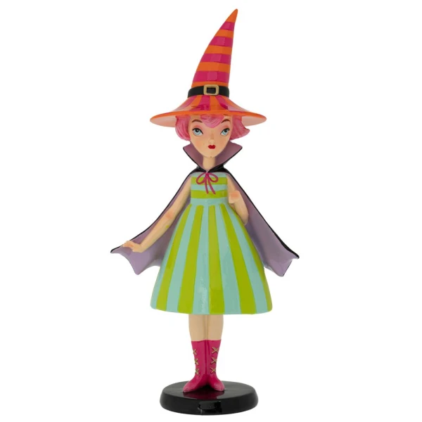 GREEN RESIN WITCH FIGURE 12Χ9Χ25.5 cm HALLOWEEN