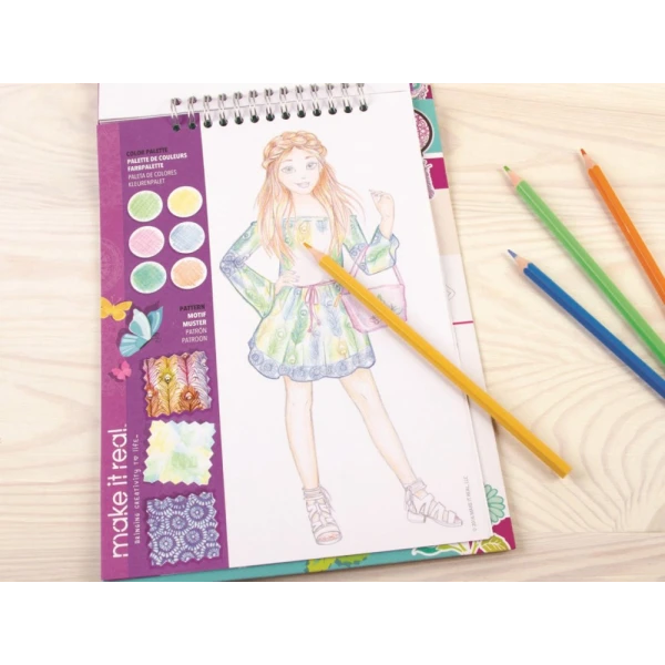 MAKE IT REAL - FASHION DESIGN SKETCHBOOK BLOOMING CREATIVITY