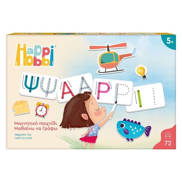 HAPPIHOBBI LEARN TO WRITE 72 EDUCATIONAL PAPER MAGNETS FOR AGES 5+