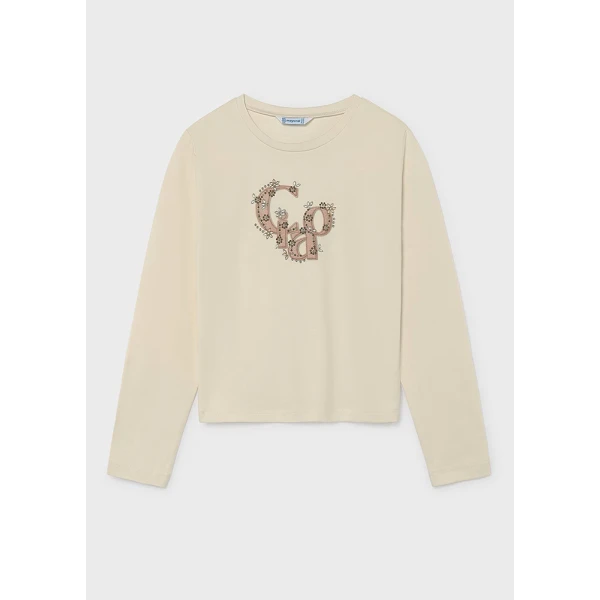 MAYORAL T-SHIRT LONG SLEEVES BASIC CREAM