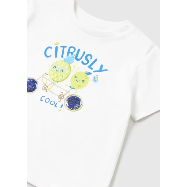MAYORAL SHORT SLEEVES BLOUSE DESIGN BICYCLE WHITE