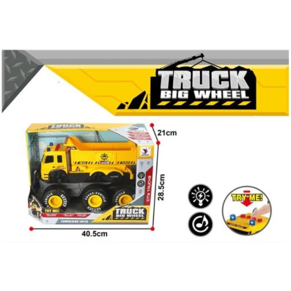 OVERSIZED DUMP TRUCK WITH LIGHTS AND SOUNDS