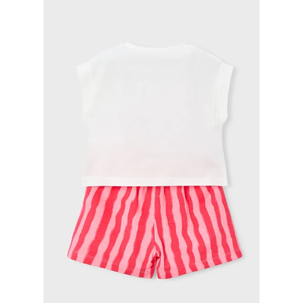 MAYORAL SET SHORTS FLEECE PEACH 