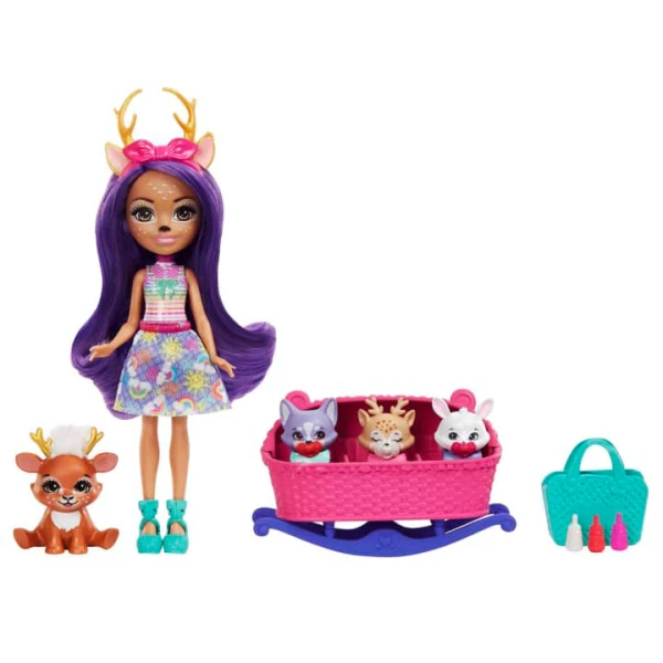 ENCHANTIMALS BABY BFFS ΚΟΥΚΛΑ ΚΑΙ ΖΩΑΚΙΑ ΦΙΛΑΡΑΚΙΑ ΕΚΠΛΗΞΗ - DANESSA DEER & SPRINT