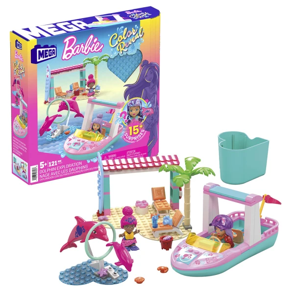 MEGA BARBIE COLOR REVEAL 121 pcs - DOLPHIN EXPLORATION
