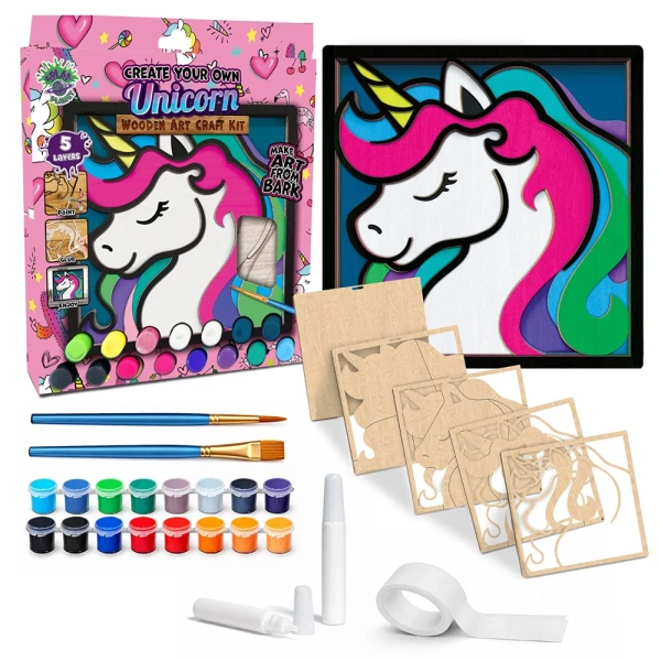 SPLAT PLANET WOODEN 3D PAINT KIT UNICORN