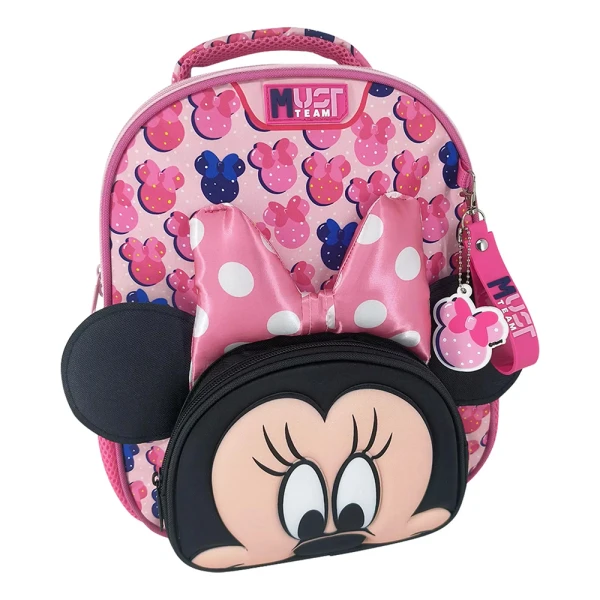 MUST TEAM PRESCHOOL BACKPACK 27X10X31 cm WITH 2 COMPARTMENTS MINNIE MOUSE 3D
