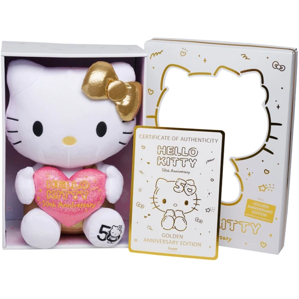 PLUSH 30 cm 50th ANNIVERSARY HELLO KITTY
