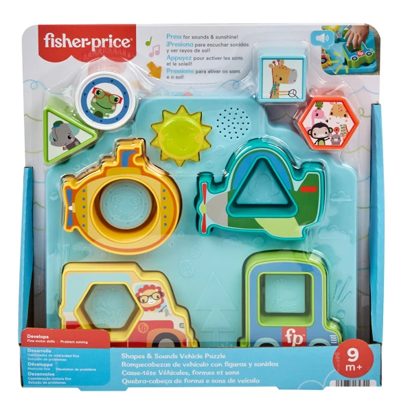 FISHER PRICE ΠΑΖΛ ΟΧΗΜΑΤΩΝ ΜΕ ΣΧΗΜΑΤΑ ΚΑΙ ΗΧΟΥΣ
