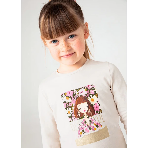 MAYORAL LONG SLEEVES BLOUSE RUBBER BEIGE LIGHT