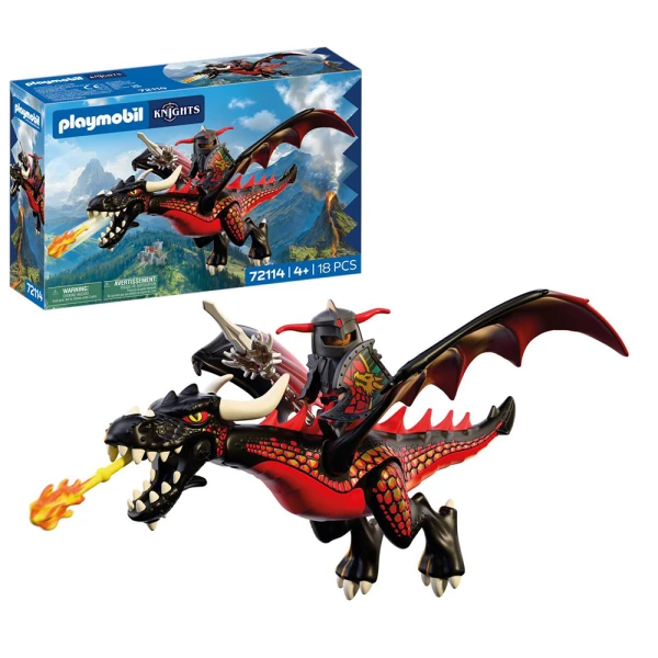 PLAYMOBIL KNIGHTS ΜΑΥΡΟΣ ΔΡΑΚΟΣ ΚΑΙ ΙΠΠΟΤΗΣ