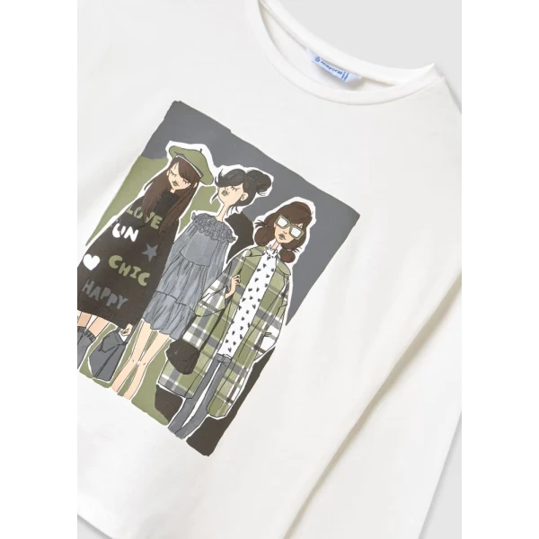 MAYORAL BLOUSE LONG SLEEVES GIRLS ECRU