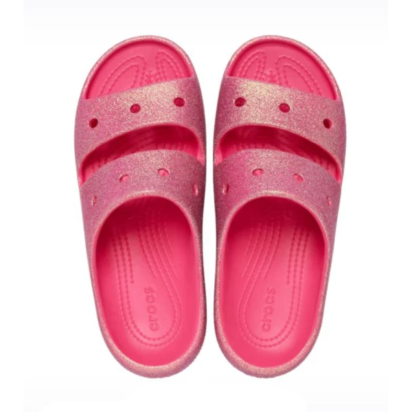 CROCS CLASSIC IRIDISCENT GLITTER SANDAL 2 DRAGON FRUIT
