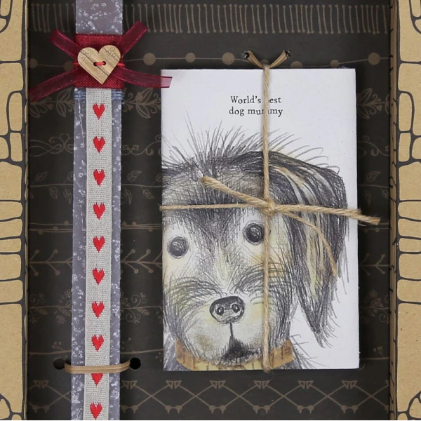 SYNCHRONIA HANDMADE CANDLE 30 cm VINTAGE NOTEBOOK - DOG