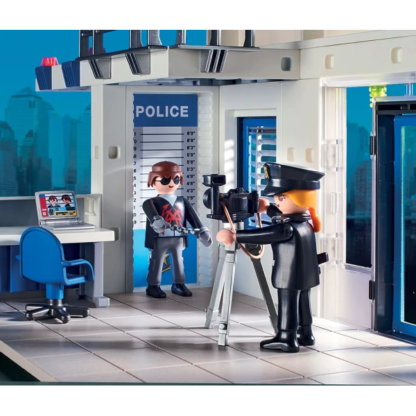 PLAYMOBIL CITY ACTION ΑΣΤΥΝΟΜΙΚΟ ΤΜΗΜΑ ΜΕ ΠΕΡΙΠΟΛΙΚΟ ΚΑΙ ΕΛΙΚΟΠΤΕΡΟ 