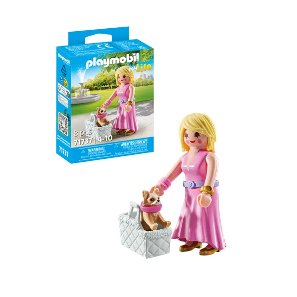 PLAYMOBIL MY LIFE WOMAN WITH CHIHUAHUA AND BASKET
