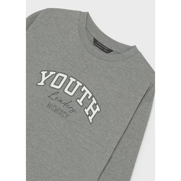 MAYORAL T-SHIRT LONG SLEEVES BASIC DARK GREY