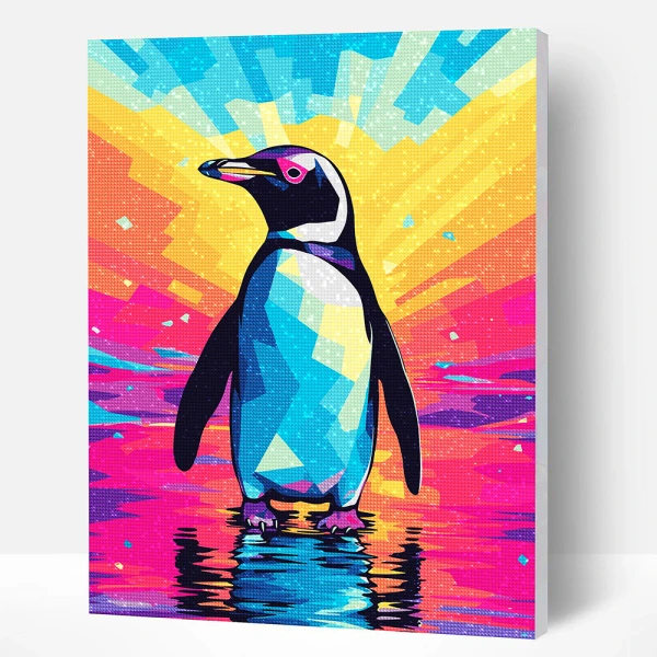 SPLAT PLANET ΣΕΤ DIAMOND PAINTING ΣΕ ΚΑΜΒΑ ΜΕ ΤΕΛΑΡΟ 40X30 εκ. PENGUIN
